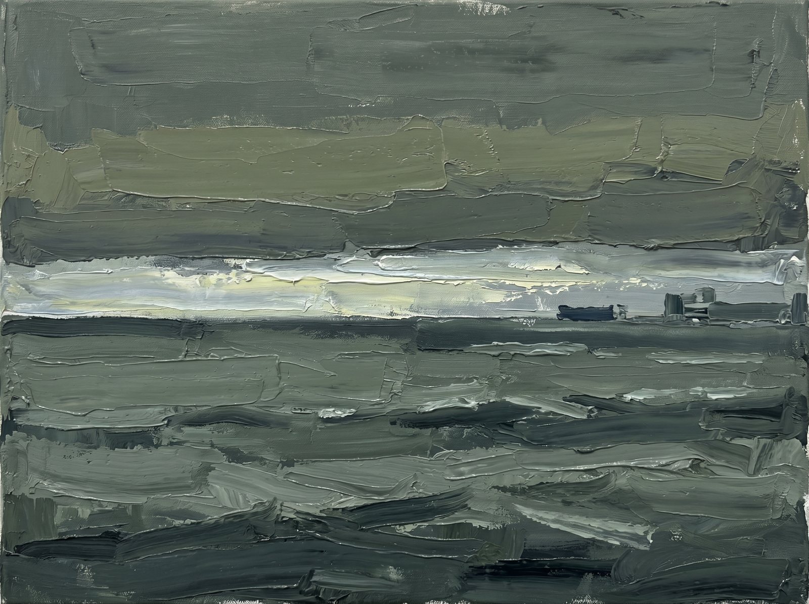 Painting of the winter Baltic sea